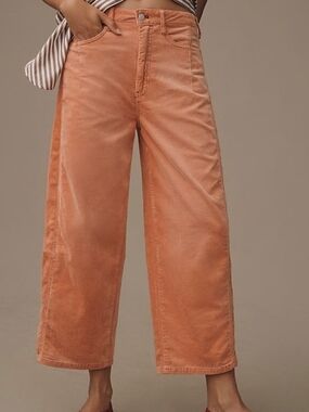 Pilcro Kenna Mid-Rise Heritage Barrel Corduroy Pants Sz32